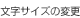 文字サイズの変更