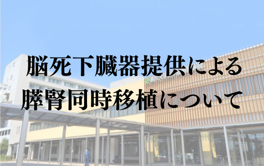 脳死下臓器提供による膵腎同時移植について