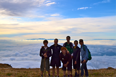 友人と登山へ