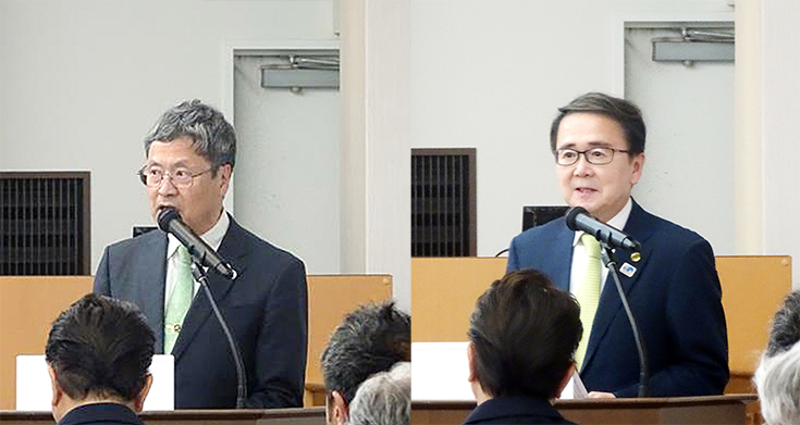 会の様子 上田学長　池田香川県知事