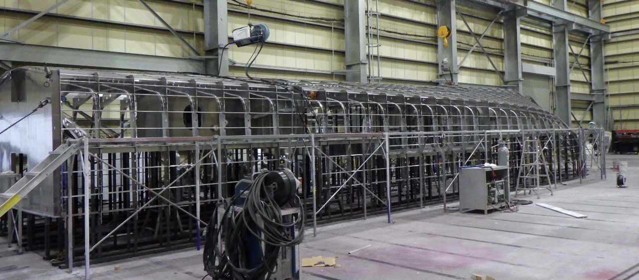 船殻全体のフレーム構造