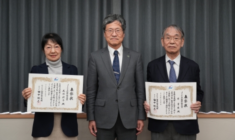 JICA国際協力賞受賞者が上田学長を表敬訪問