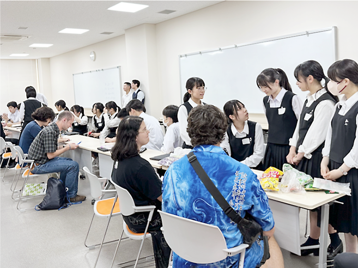 高松第一高等学校での交流活動