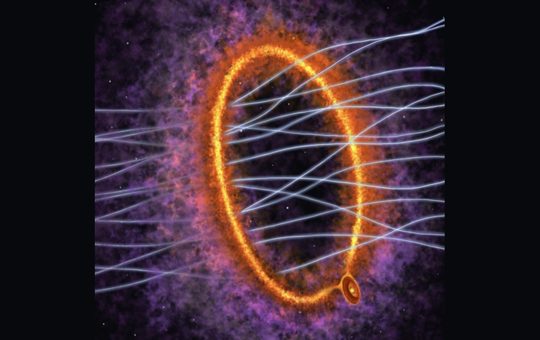 赤ちゃん星が磁力線を吐き出す「くしゃみ」で新発見   アルマ望遠鏡で暖かいリング状ガス雲を初観測！