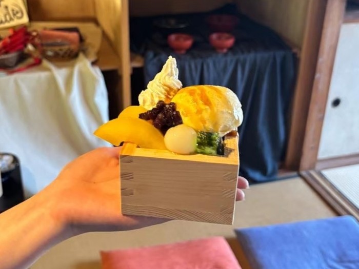 和パフェぐぅ:見た目も味も大満足!木の升入り和パフェ!