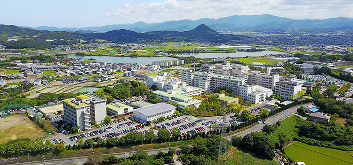 香川大学医学部キャンパス航空写真北西側より