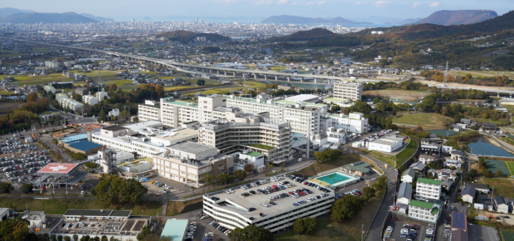 香川大学医学部キャンパス南東側より